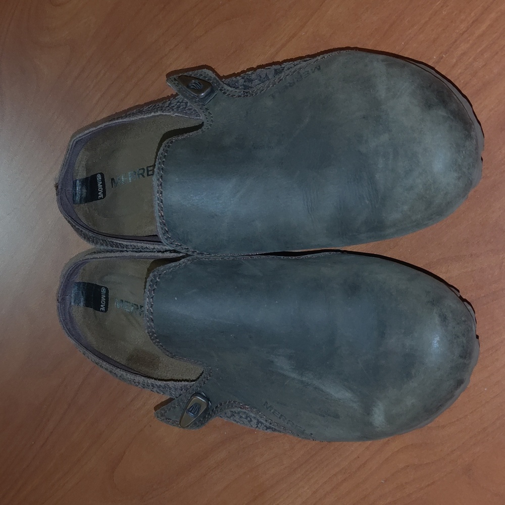 Merrell Oak J69196 Mules Slides Women’s Size 7.5 Shoes Clogs Brown Leather